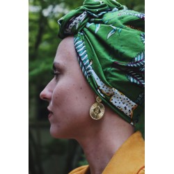 Foulard CARRE VERT motif JUNGLE