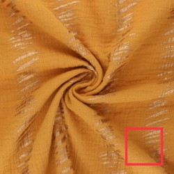 FOULARD - CARRÉ À NOUER JAUNE TIGRÉ DORÉ